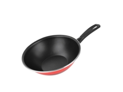 Wok SR 28cm acero esmaltado rojo Magefesa