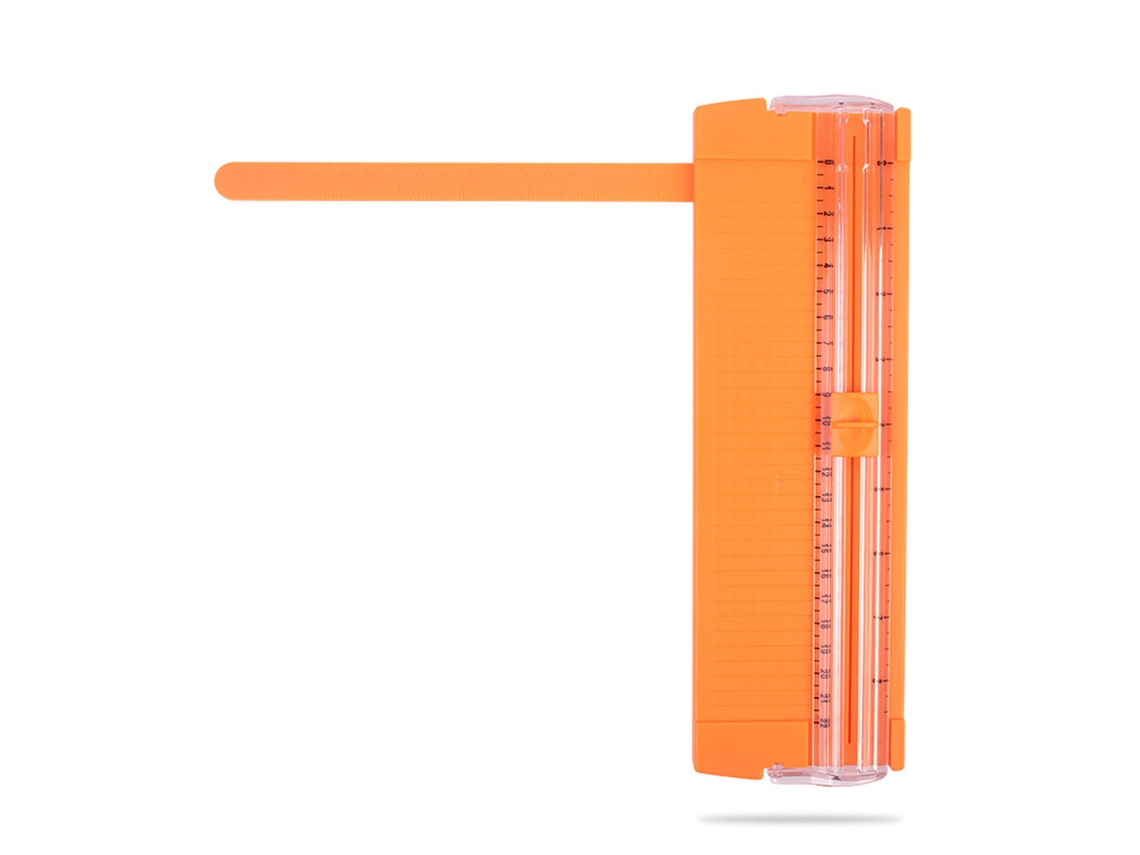 Cortador De Papel Para Álbumes De Recortes Con Cuchilla Bidireccional, Doble Escala, Antideslizante, Naranja, 27 Cm