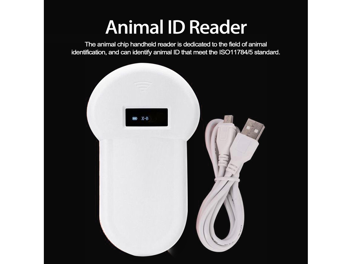 Lector De Microchips Portátil De 134,2 Khz Lf Para Mascotas, Escáner De Mano Para Identificación De Perros Y Gatos Iso11784/5
