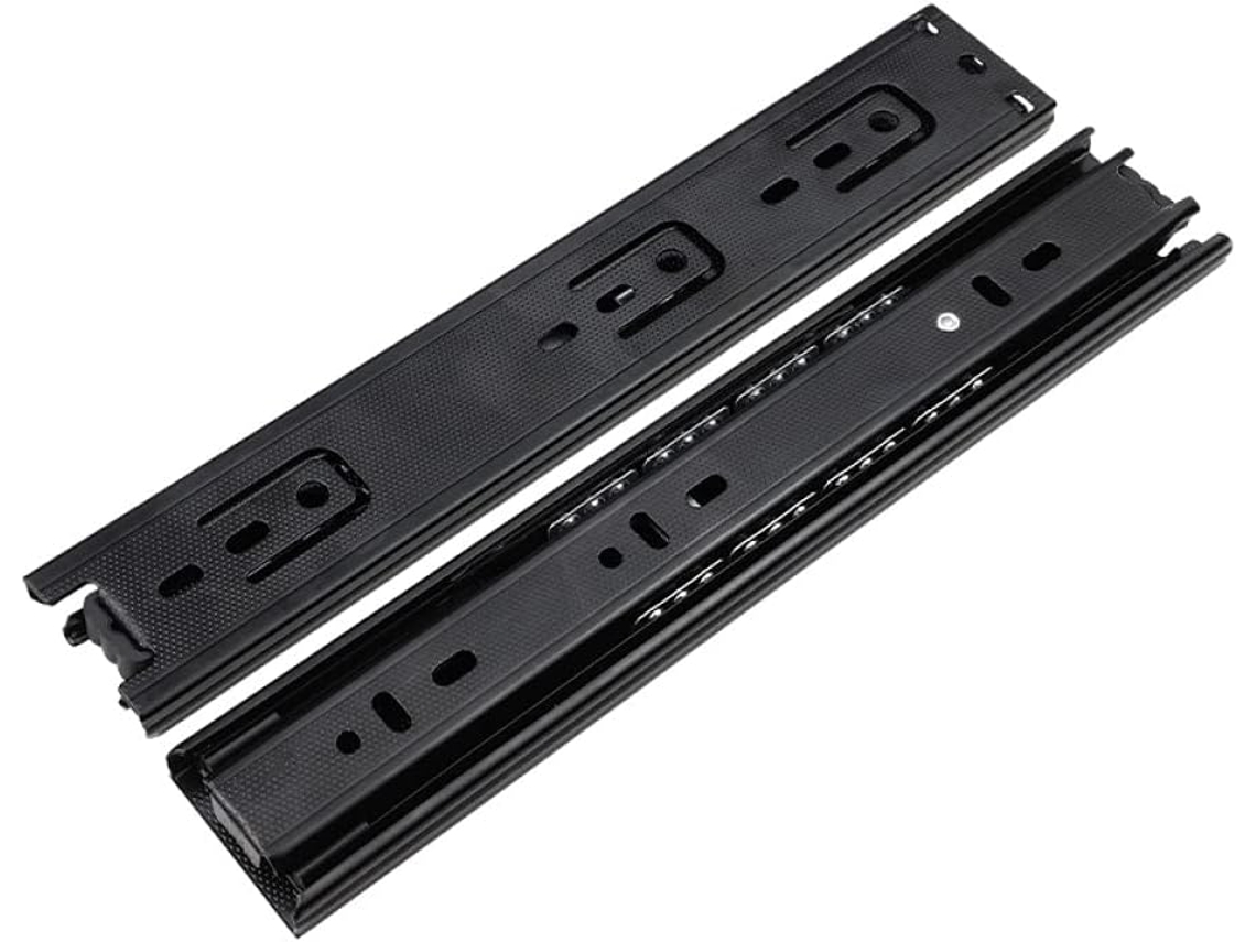 Cajón De 18 Cajones Con Tres Secciones Deslizantes, Mueble Negro, Modelo Estándar, Herrajes.