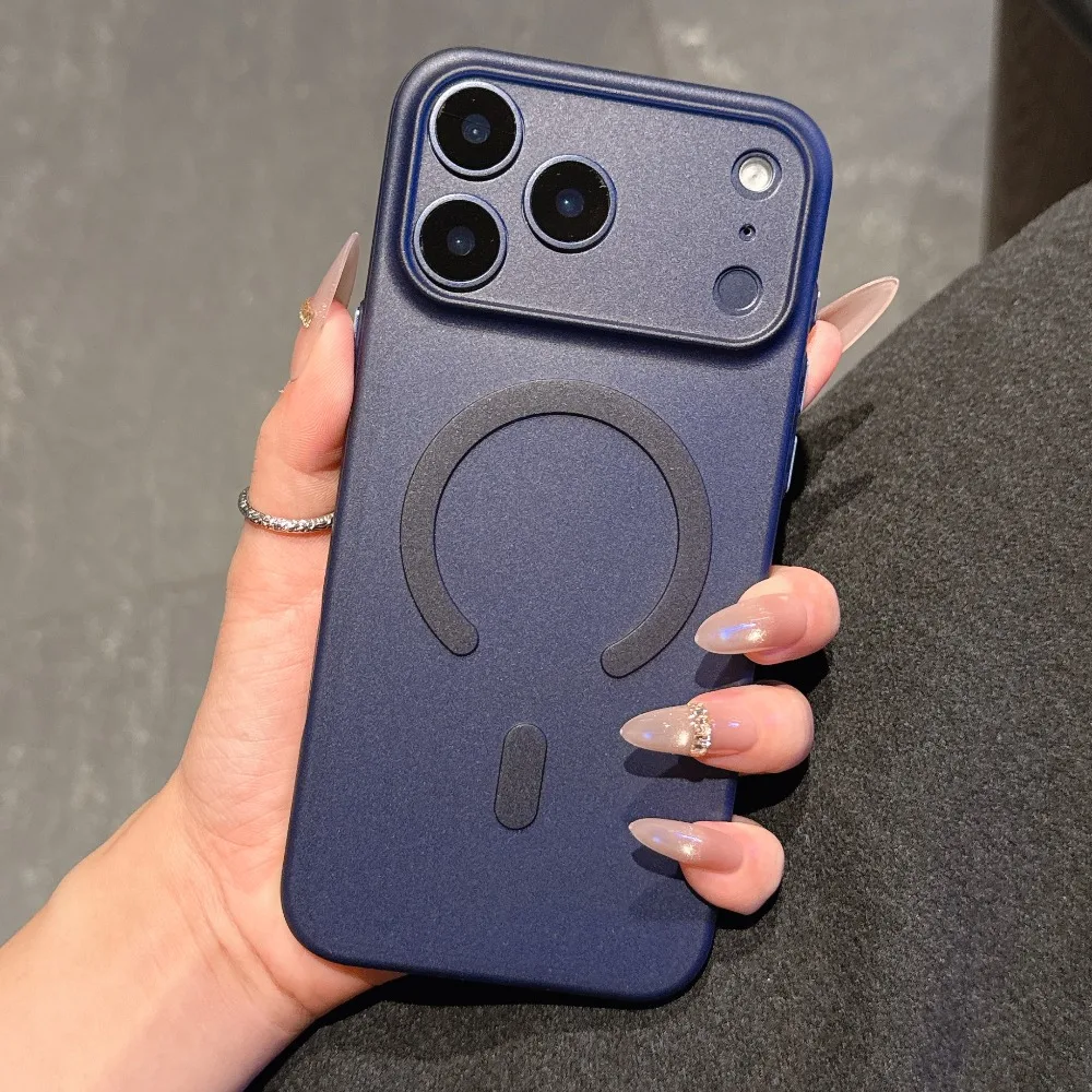 (azul, Iphone 13 Pro Max) Funda Delgada Mate Esmerilada Para Iphone, Compatible Con Conexión Magnética Magsafe