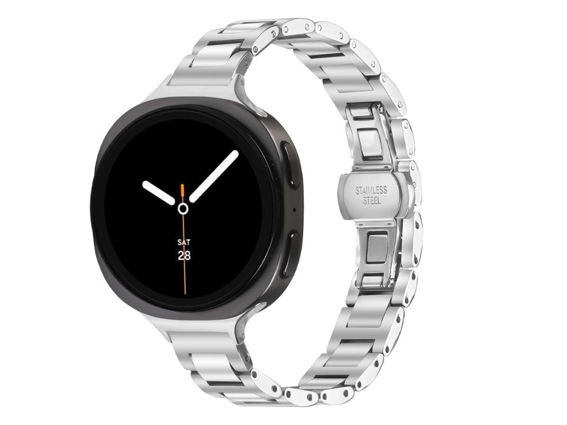 Correa de acero inoxidable para Samsung Galaxy Watch Ultra con cierre de mariposa delgado (47 mm)