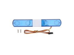 Ymsl Luz De Policía Rc Ultra Brillante Led Simulación Para Coches Modelo 1:8 1:10 145x22x12mm Azul Hxl