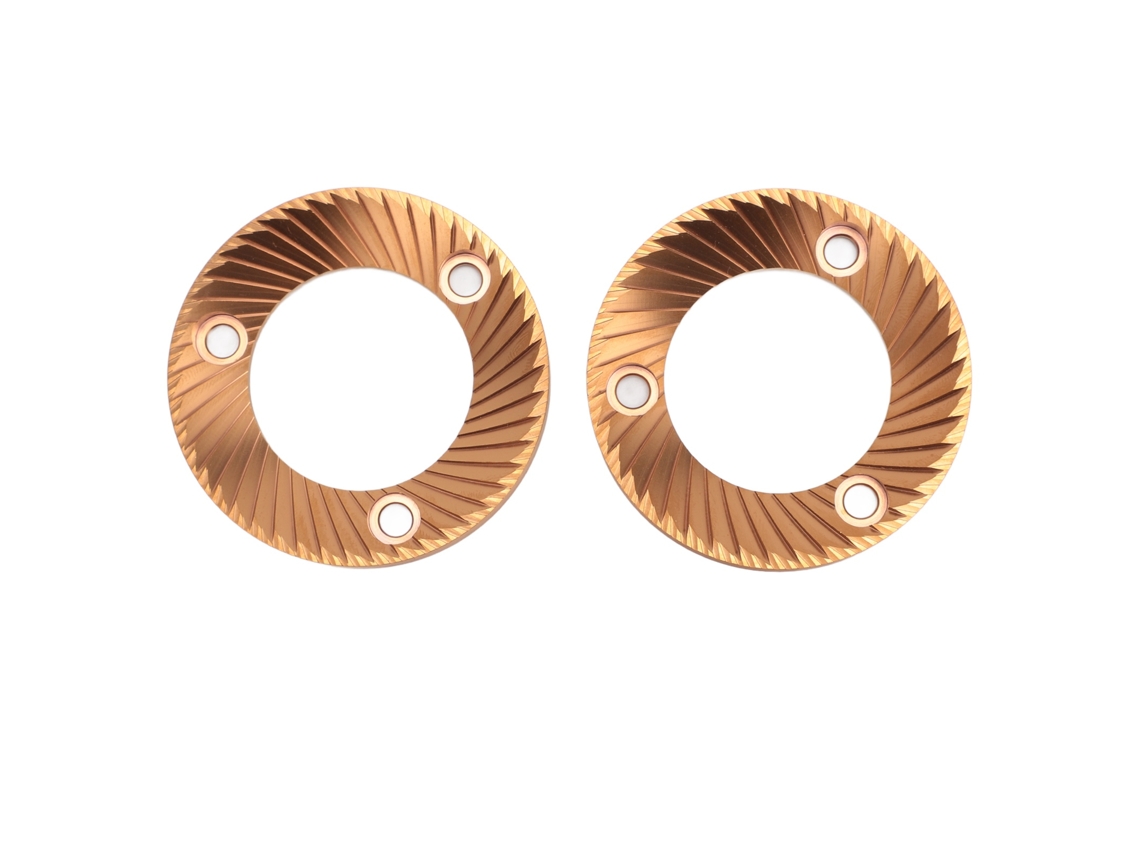 2 Casquillos Planos De 64 Mm Con Revestimiento De Titanio Para Molinillo De Café Df64 Ceado E5p E6p E37j