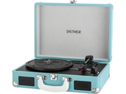 Tocadiscos DENVER VPL-120 (Manual - Velocidad: 33 1/3 - 45 - 78 - Azul)
