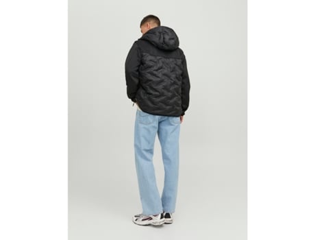 Chaqueta para Fitness JACK & JONES Chándal Multi Heat Negro (M)