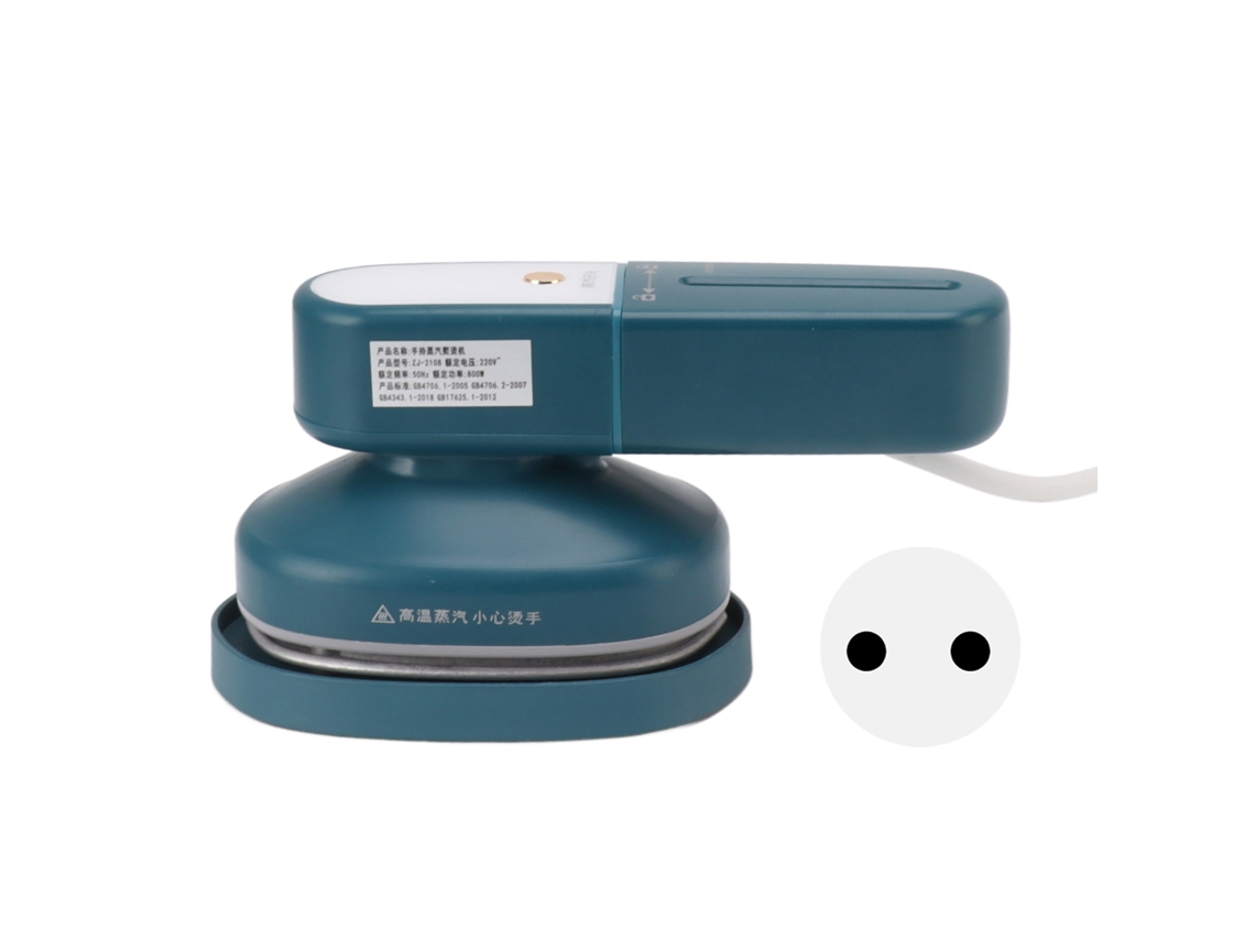 Plancha eléctrica de viaje de 800 W con placa de cerámica para ropa y tejidos, ideal para viajes y uso portátil.