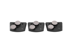 3 Peças De Discos De Lixamento Diamantado Preto 16 Grit 2 Dentes Cilíndricos Para Lixamento E Polimento De Concreto