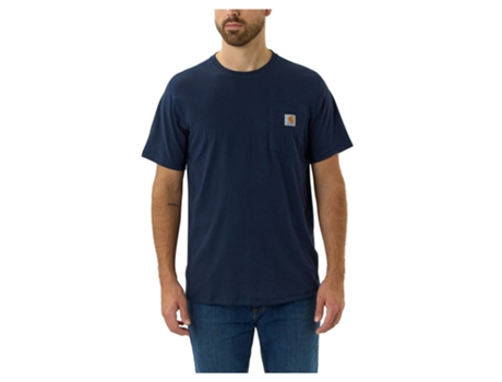 Camiseta Unisex CARHARTT Ajuste Relaxado Force Flex Azul (S)