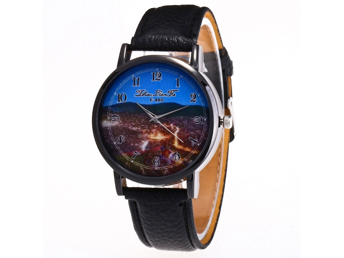 Reloj De Cuarzo Elegante Y Moderno Unisex Para Uso Casual Regalo (negro)