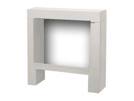 Xaralyn Bolea Robusto marco de madera MDF para chimenea de pie, Blanco