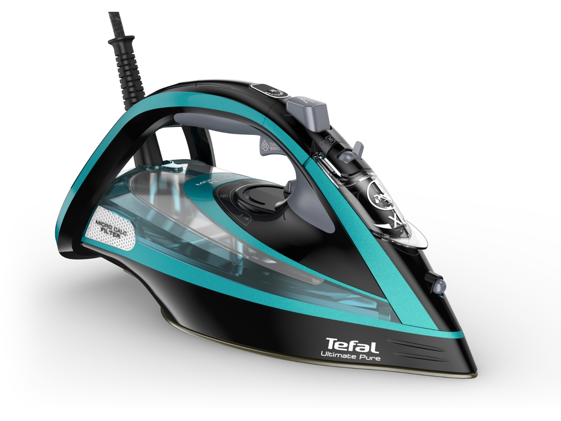 TEFAL Ultimate Pure Fv9844 Plancha a vapor y en seco Autoclean Durilium Sole 3200 W Negro Azul