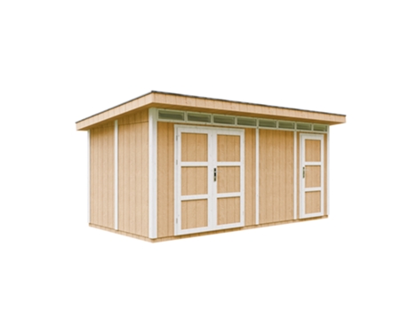 Caseta Jardin paneles a base de Madera LP SmartSide 8.52 + 2.95 m² - L279xA530xA237 cm - TIMBELA M905C-HARVEST HONEY