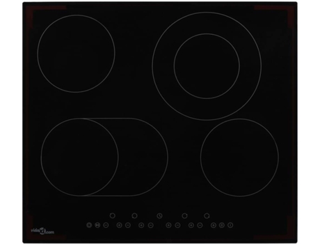 vidaXL Vitrocerámica con 4 quemadores control táctil 6600 W