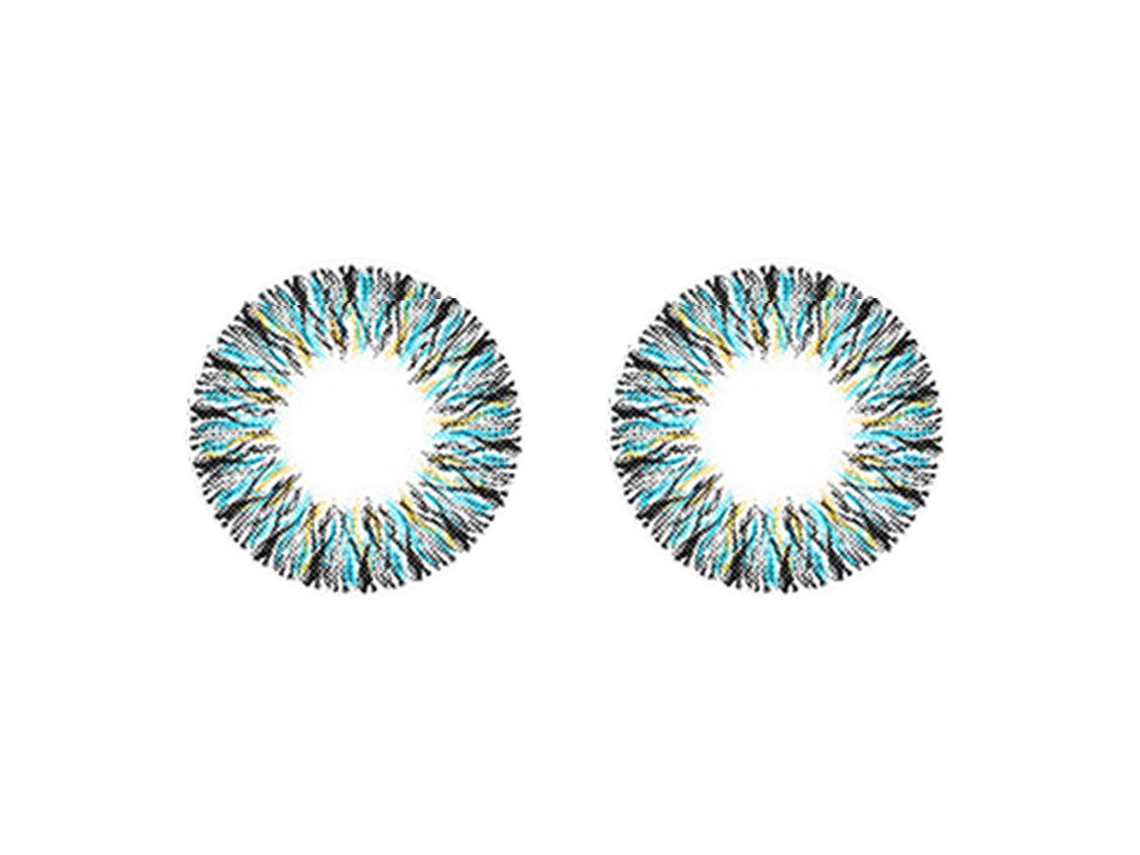 Lentes De Contacto De 14,5mm Color Azul Grado Cero Anual Sunflare
