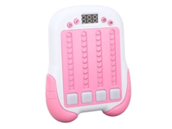 Máquina De Juegos De Ritmo Portátil Para Niños Con Luz Y Música, Botones Interactivos, Color Rosa.