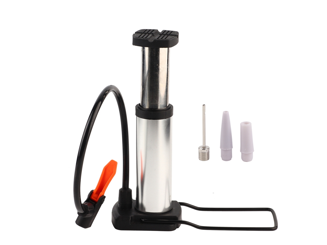 Minibomba De Aire Portátil Para Bicicleta De Pe, Alta Presión, Color Plata.