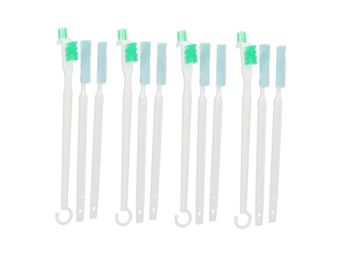 Juego de 4 cepillos de limpieza para teteras y botellas pequeñas, esponja para tapar agujeros, trapo y limpiador de utensilios de cocina.