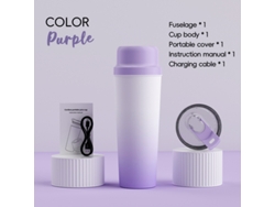 Exprimidor USB Eifson Juicer de 650 ml, 20 cuchillas, 3000 mAh (morado)