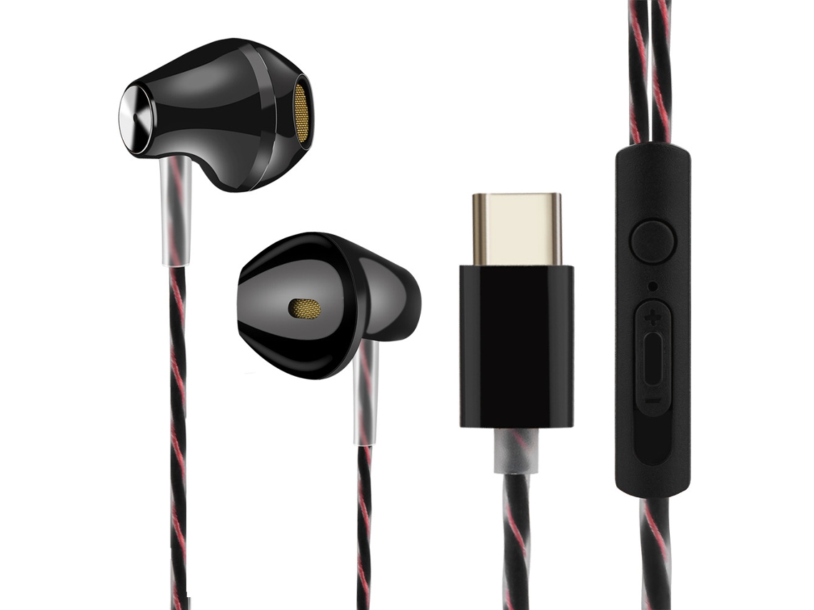 Auriculares (control En Línea Con Micrófono, Sonido Estéreo) Nuevos Auriculares K13c Con Control En Línea Y Micrófono Type-c