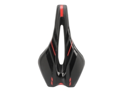 Sillín Rojo Acolchado Para Bicicleta De Montaña Con Rebote Lento, Transpirable Y Hueco.