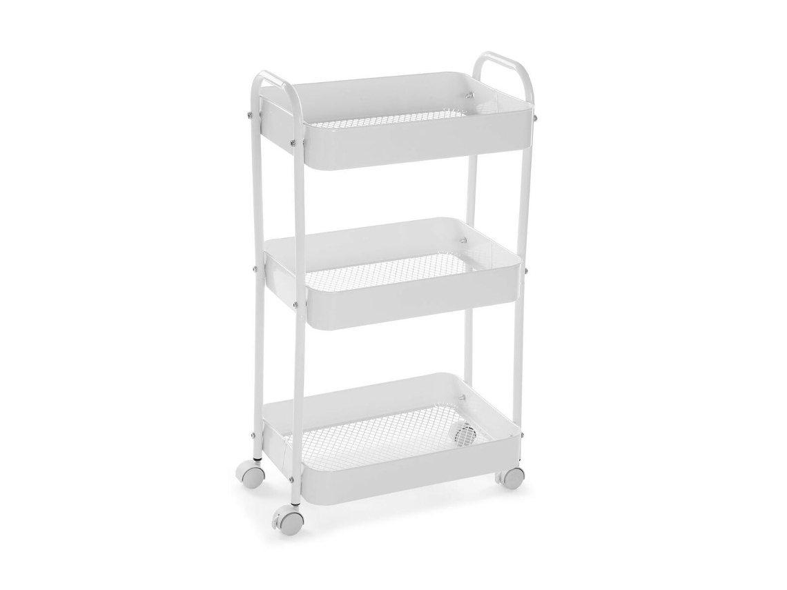 Carro de Cocina Versa Blanco 30 x 76 x 46 cm Hierro