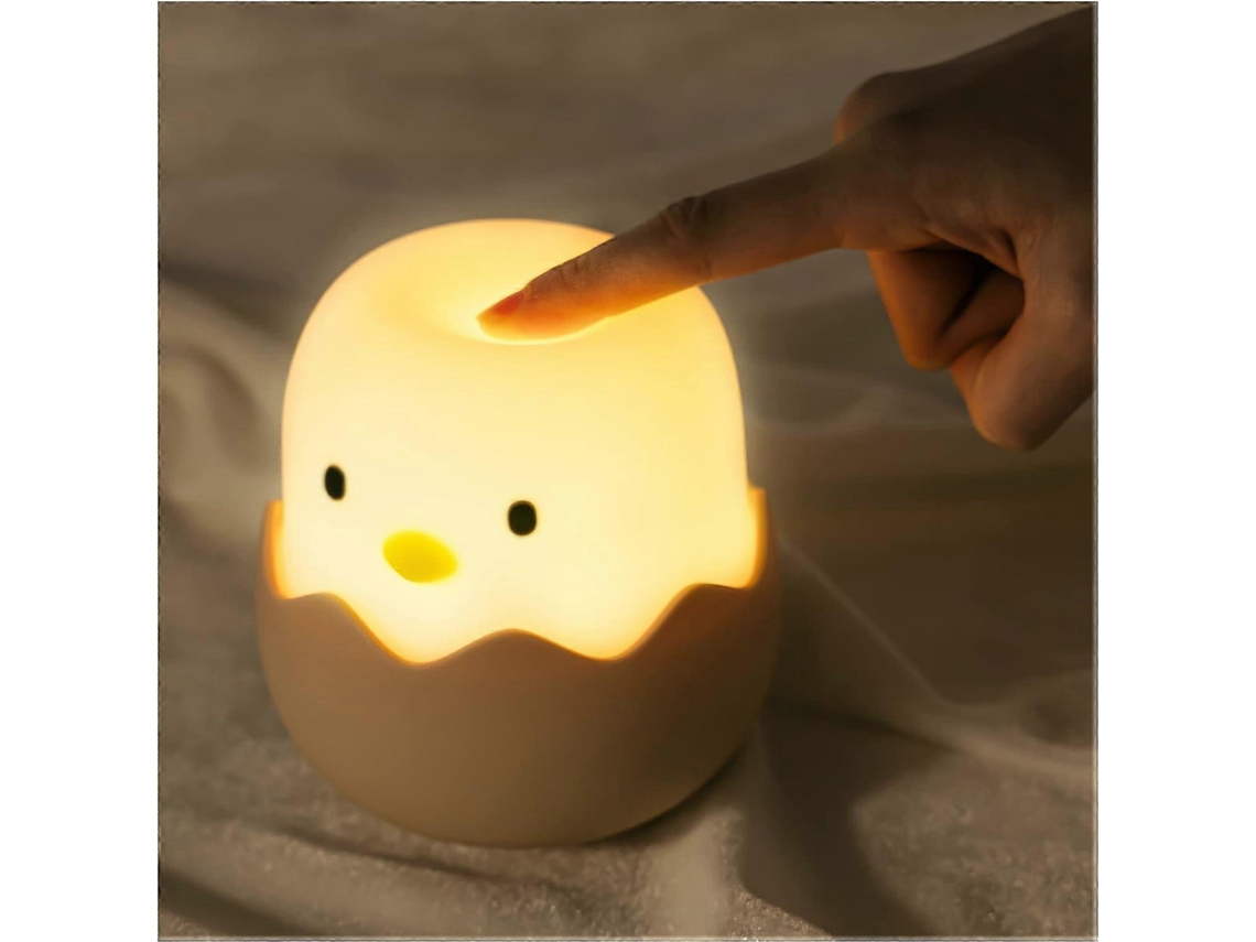 Rebe-luz Nocturna Bebé Silicona Kawaii Usb Recargable Regulable Toque Bpa Free Para Dormitorio Lactancia