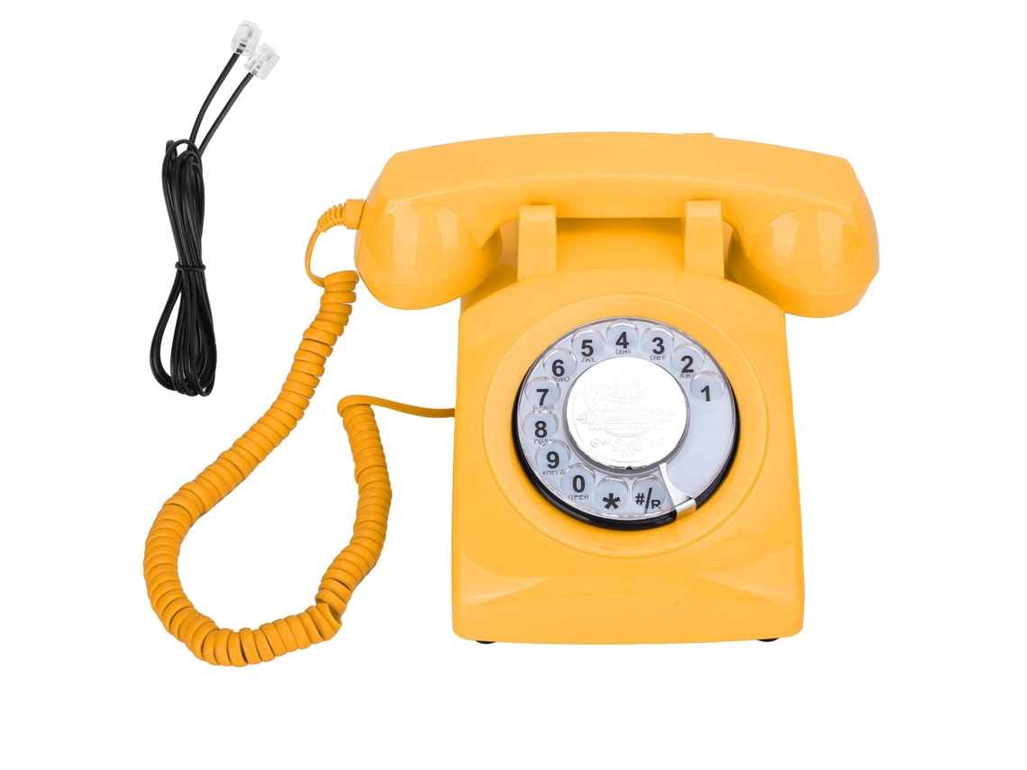 Teléfono fijo clásico retro europeo con retroiluminación