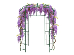 Relaxdays Pabellón Metálico Para Rosas, 275x211x211 Cm, Soporte Para Trepadoras, Jardín, Transitable, Verde Oscuro