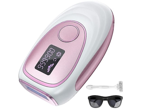 Sistema de depilación Ipl 999.000 flashes Función de enfriamiento por hielo Depiladora láser indolora permanente 5 energía Rosa BISBISOUS