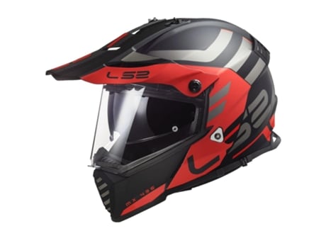 Casco LS2 Mx436 Pioneer Evo Adventurer Matt Black Red Xs