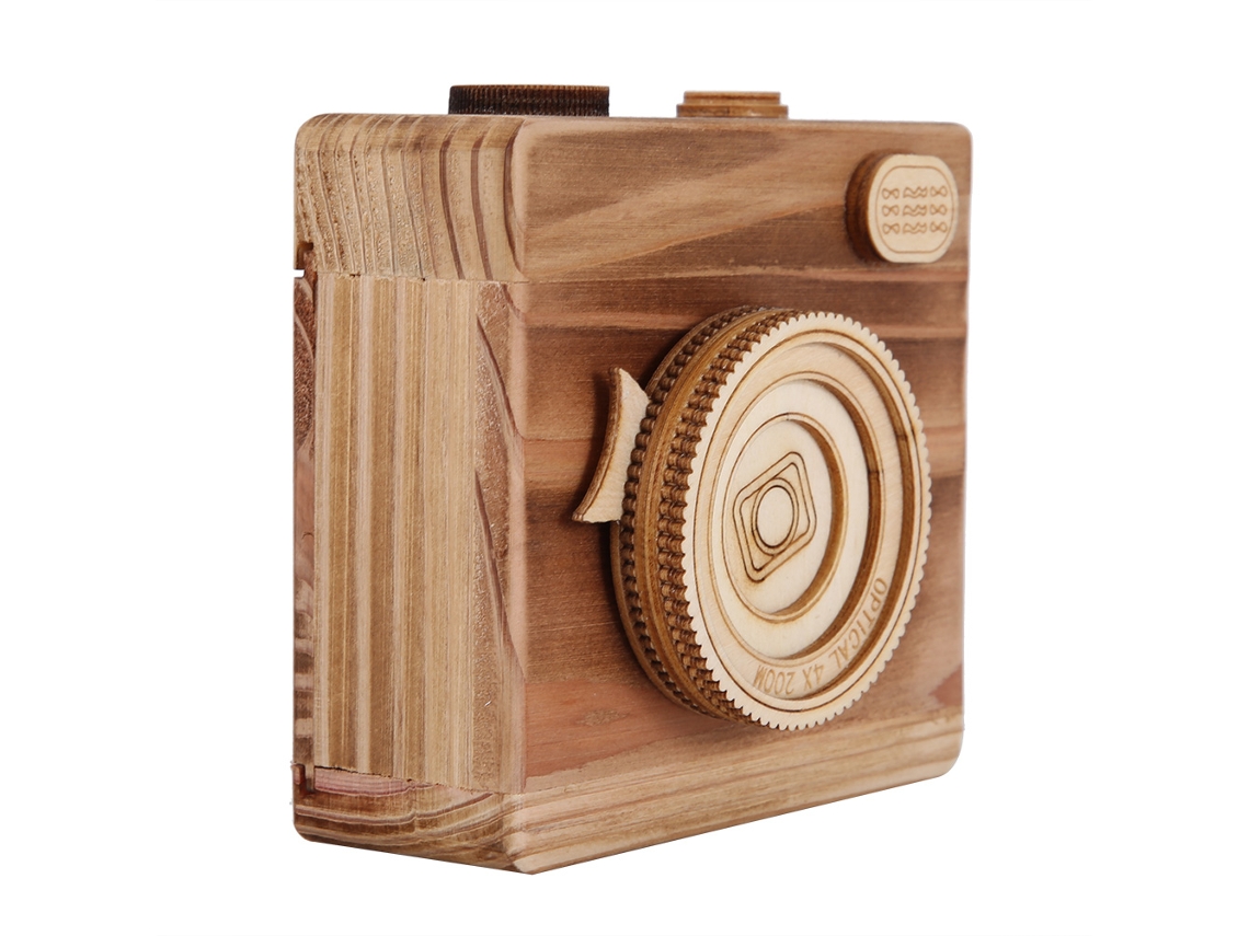 Caja de música retro con cámara giratoria sencilla