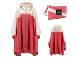 2026-impermeable Portátil Para Adultos, Poncho Reutilizable Con Capucha Y Mangas Ligero Xyc Rojo Beige