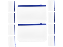 Juego de 10 bolsas organizadoras con cremallera para carpetas, sobres y hojas sueltas, en PVC transparente, Gokoco
