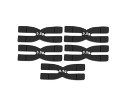 5 Tiras De Silicona Para Equilibrar El Peso De Raquetas De Tenis Y Bádminton, 0,5 G, Color Negro.