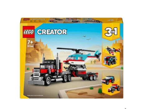 LEGO 31146 Camión Plataforma Con Helicoptero