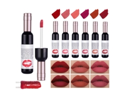 Set De Labiales Líquidos Color Vino Con 6 Tonos: Labiales Mate, Resistentes Al Agua Y De Larga Duración Con Efecto Antioxidante.