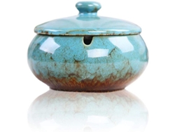 Cinto de Cachimbo Cerâmico com Tampa, À Prova de Vento, para Interior e Exterior Azul