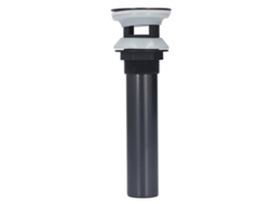 Desagüe De Fregadero De Acero Inoxidable Negro Con Tapa De Presión, Sin Rebosadero, Para Baño.