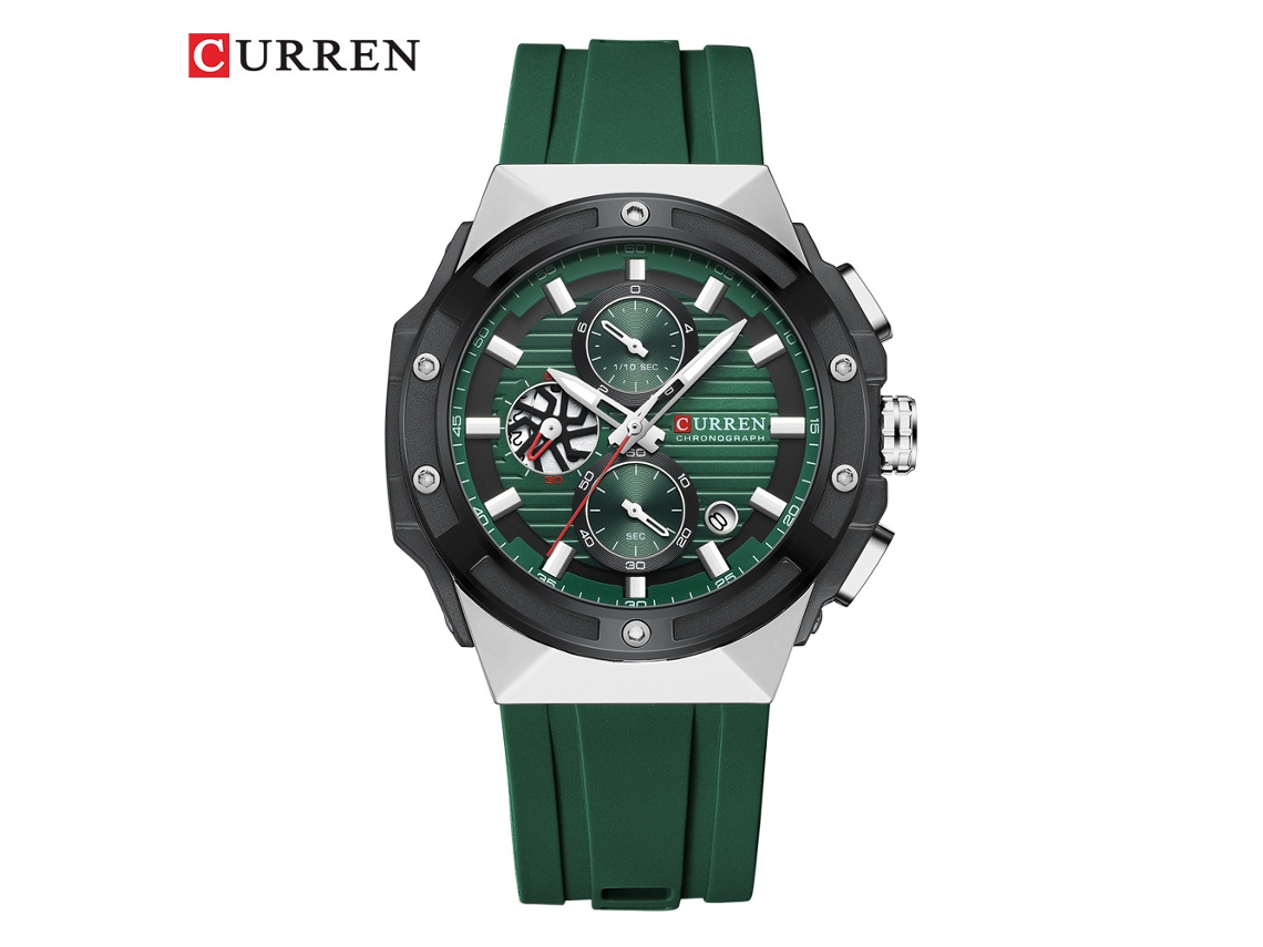 Reloj Deportivo Multifuncional Para Hombre Con Correa De Silicona, Seis Manecillas, Calendario Y Resistente Al Agua.