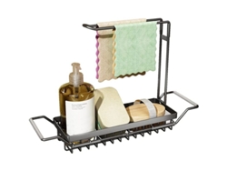 Organizador Telescópico Para Fregadero De Cocina Acero Inoxidable Negro Porta Esponjas Accesorios De Cocina (s)
