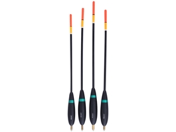 Danu26-4pcs Flotador Vertical De Madera Balsa Con Cabeza De Cobre Indicador De Mordida Para Pesca