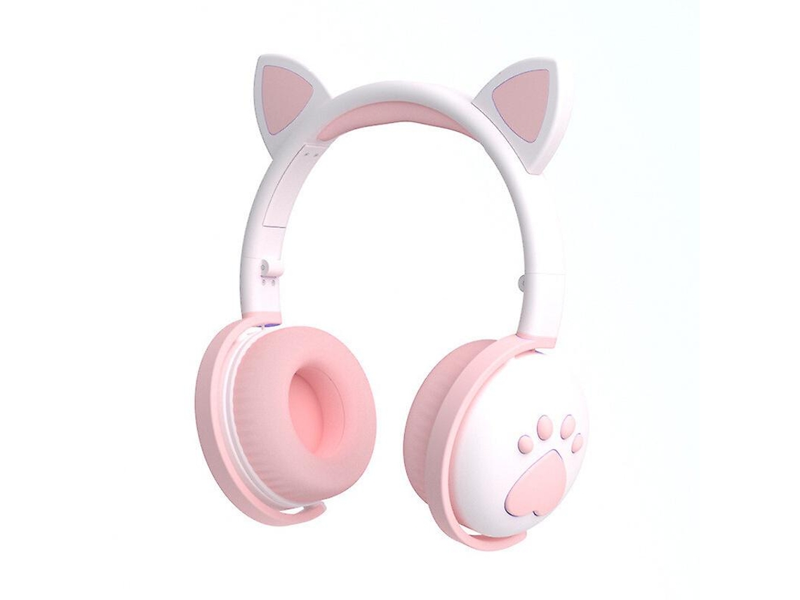 Auriculares Bluetooth Juegos estéreo Reducción de ruido Oreja de gato Juegos de computadora Blanco