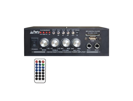 G-PLS1250USB-RC :AMPLIFICADOR KARAOKE 2x25W 8-16 OHM 220V/12V USB/BT/FM LTC