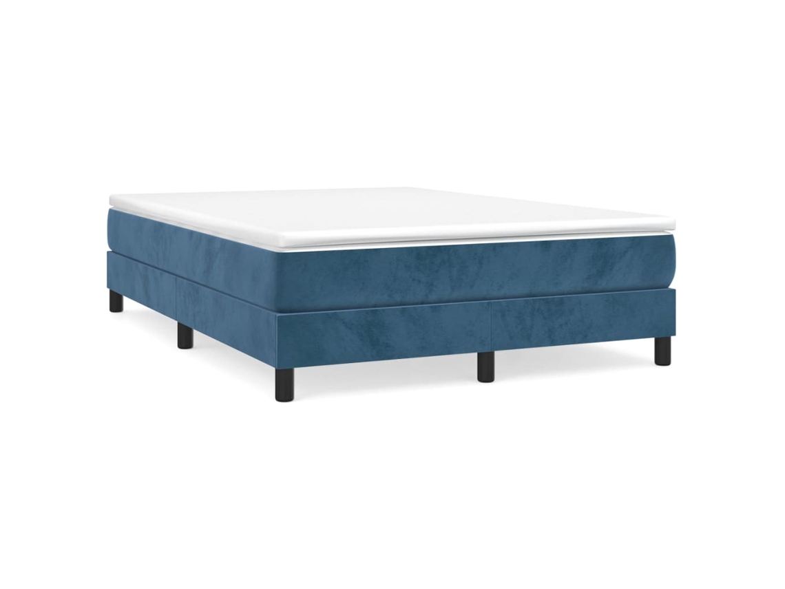 Maison Exclusive - Estructura De Cama Con Somier Terciopelo Azul Oscuro 140x200cm