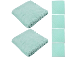 Toalhas faciais de microfibra Villcase, 6 unidades pequenas, 30x30 cm, absorventes para limpeza facial doméstica.