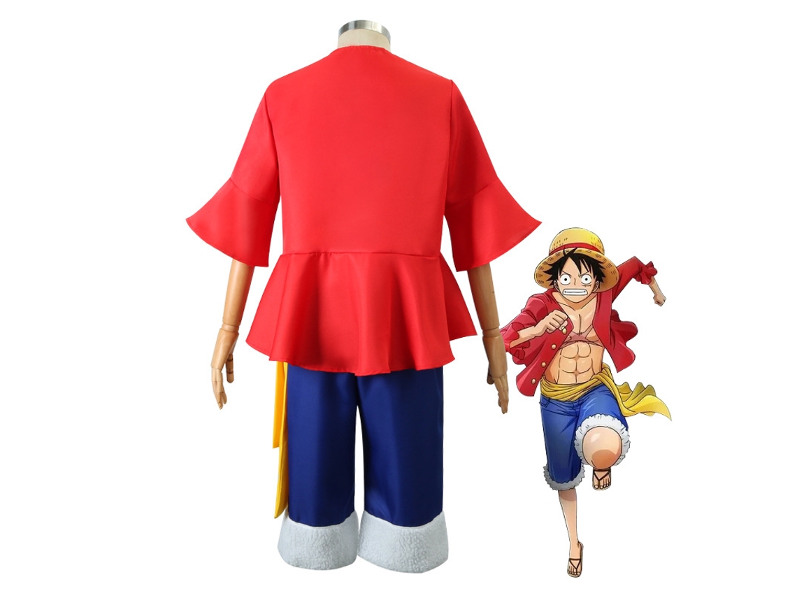 Conjunto completo de sombrero y zapatos para cosplay de One Piece Luffy 2XL