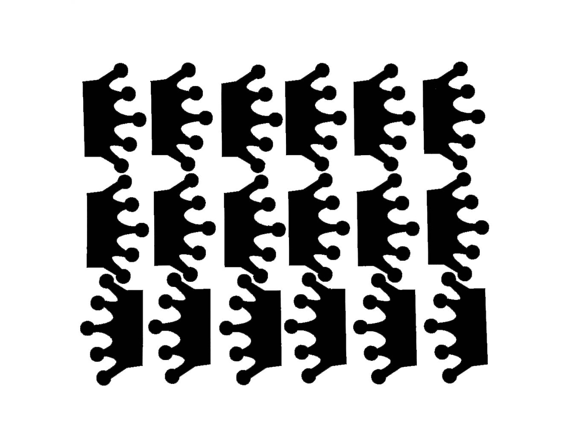 KOFIHETY 18 Unidades Adhesivos de Pared Diseño de Corona Kawaii para Decoración Habitación Infantil DIY (Negro)