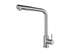 Grifo De Cocina Extensible De Baja Presión De 360°, Acero Inoxidable Cepillado