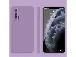 Purple2026 For Huawei Nova 6 5g Solid Color Imitation Liquid Silicone Straight Edge Dropproof Full Coverage Protective Case